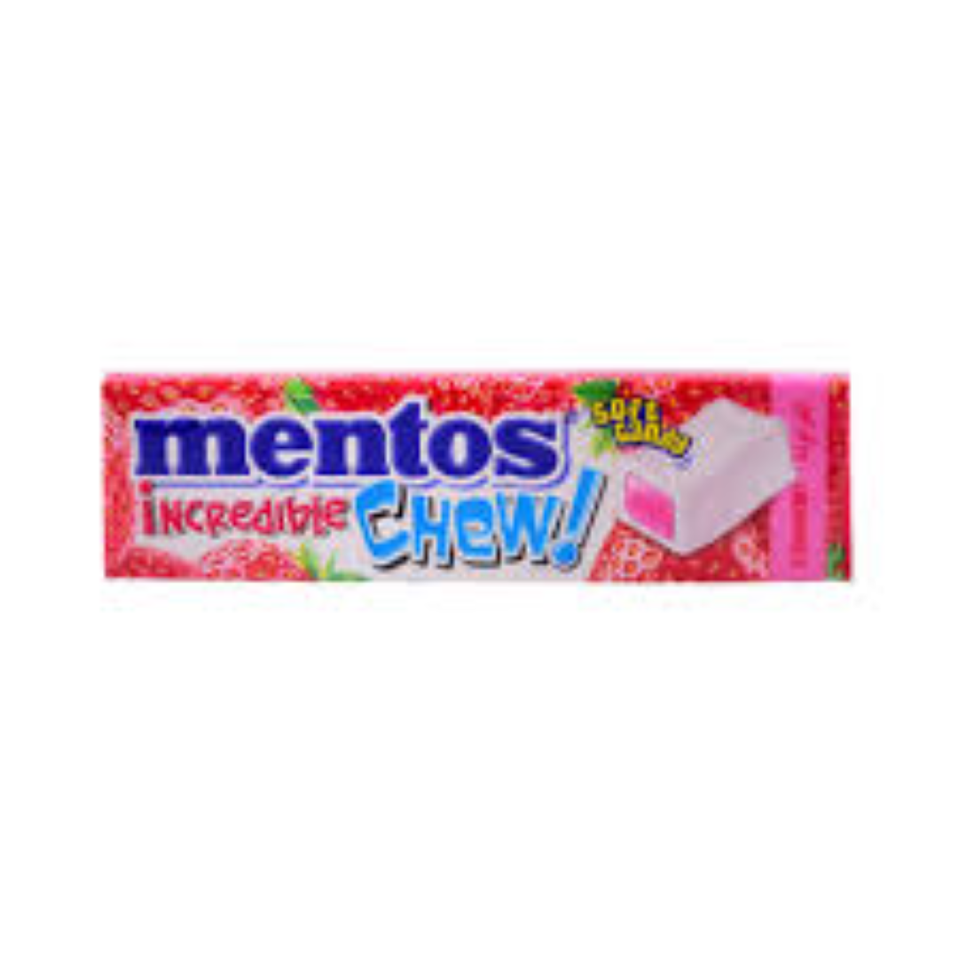MENTOS INCREDIBLE CHEWS STRAWBERRY 20ST 45G